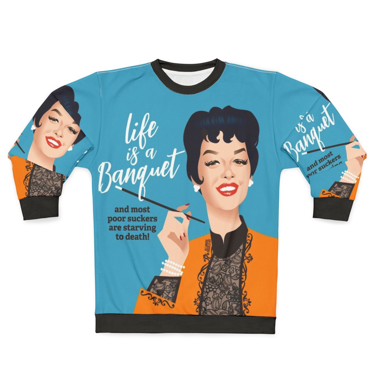 Banquet sweatshirt featuring vintage Hollywood inspired graphic