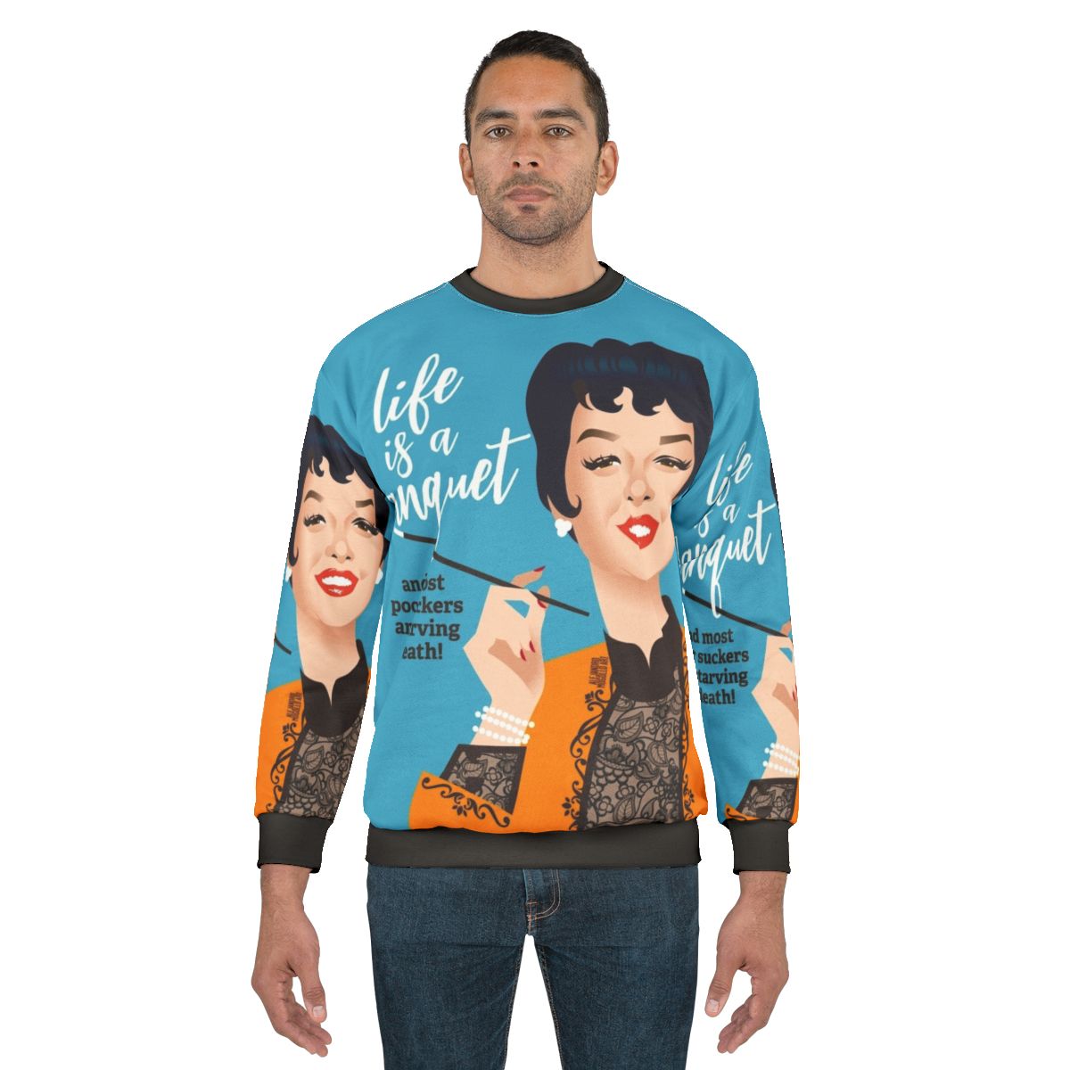 Banquet sweatshirt featuring vintage Hollywood inspired graphic