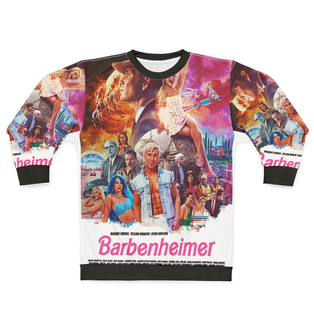 Barbenheimer Sweatshirt - Retro Barbie x Oppenheimer Movie Mashup