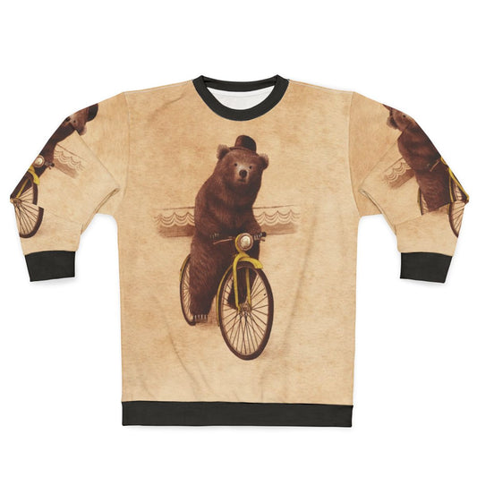 Barnabus vintage bear sweatshirt with cycling and circus design