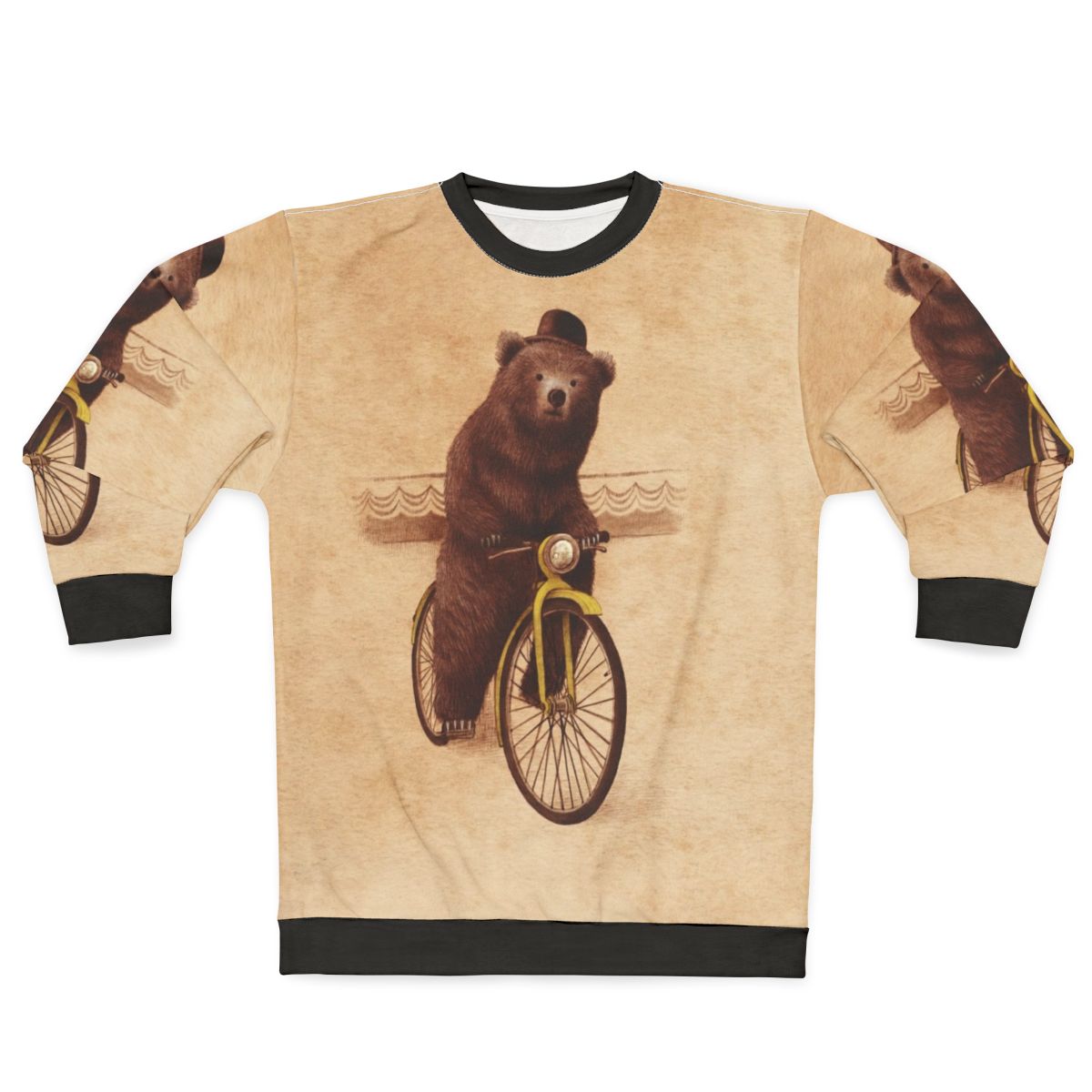 Barnabus vintage bear sweatshirt with cycling and circus design