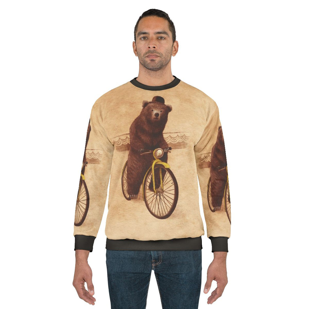 Barnabus vintage bear sweatshirt with cycling and circus design