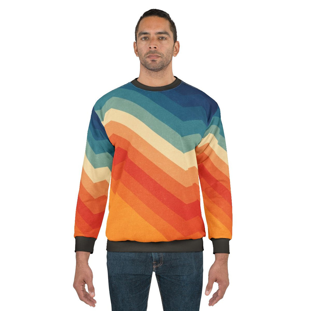 Barricade Sweatshirt with Vibrant Abstract Geometric Design