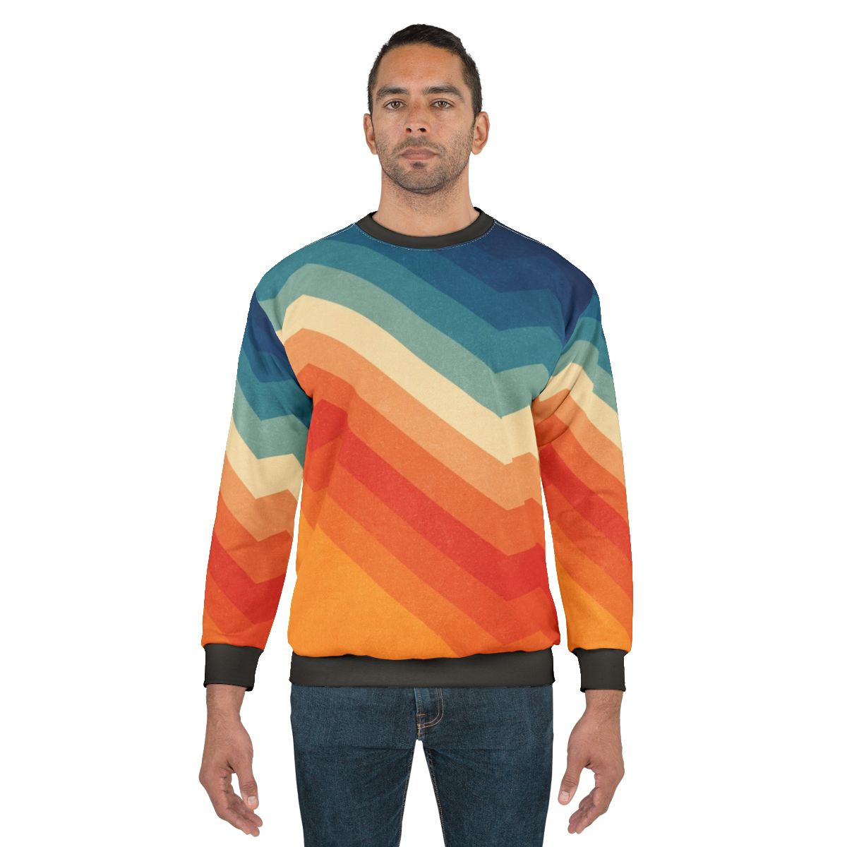 Barricade Sweatshirt with Vibrant Abstract Geometric Design