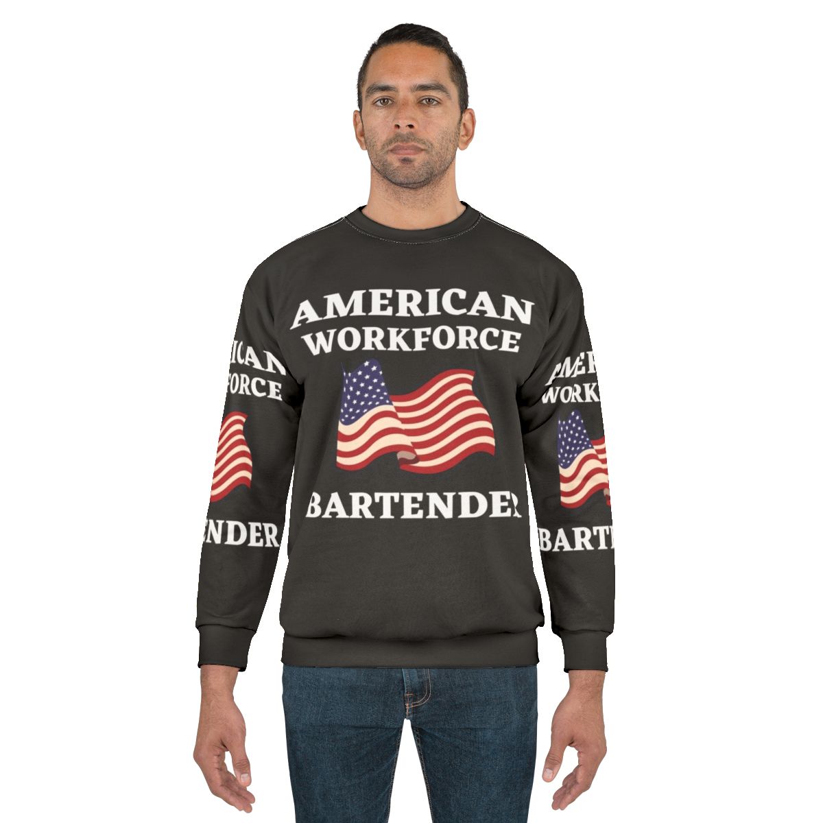 Bartender American Workforce Patriotic Sweatshirt