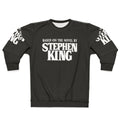 Stephen King-inspired horror sweatshirt featuring a graphic based on one of his acclaimed novels