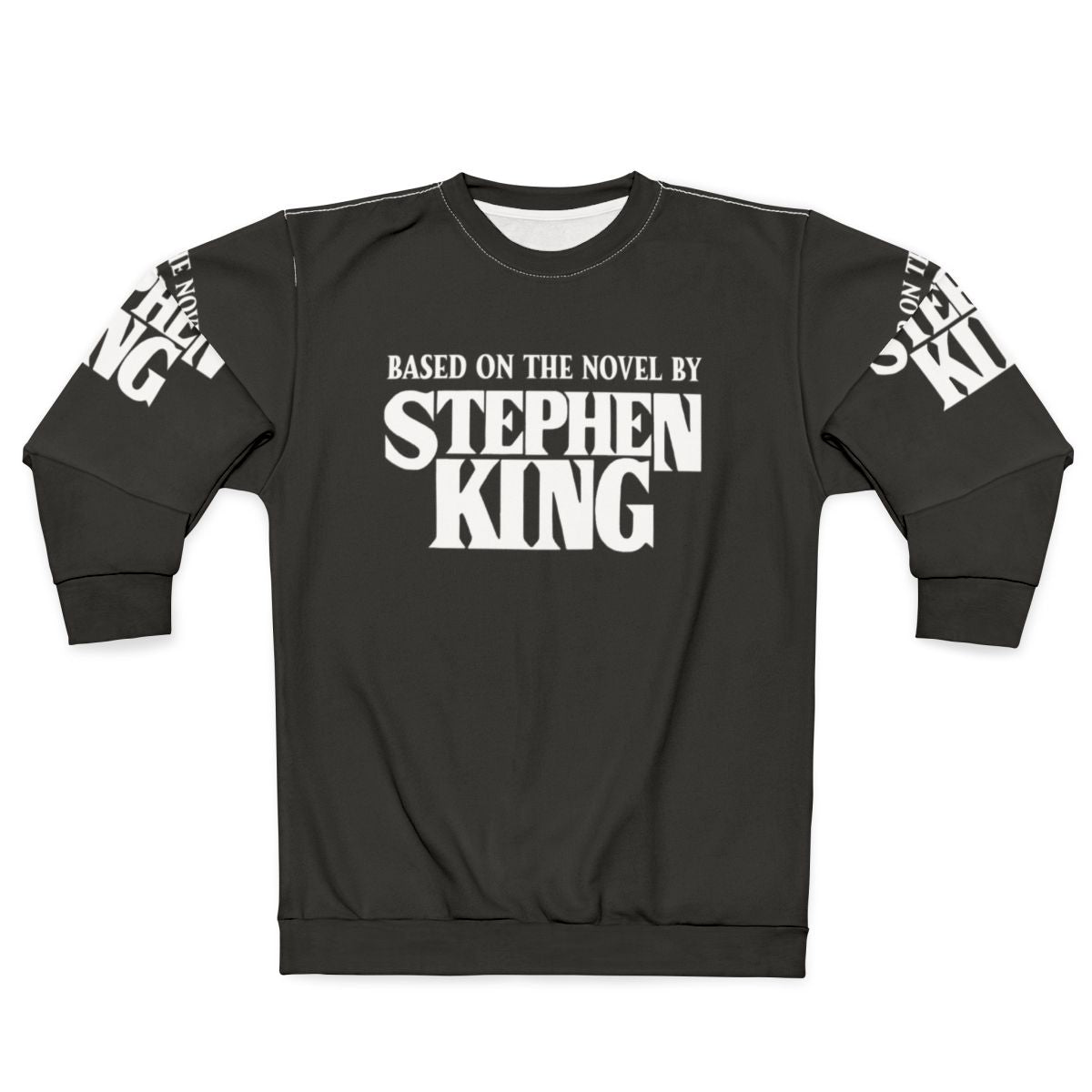 Stephen King-inspired horror sweatshirt featuring a graphic based on one of his acclaimed novels