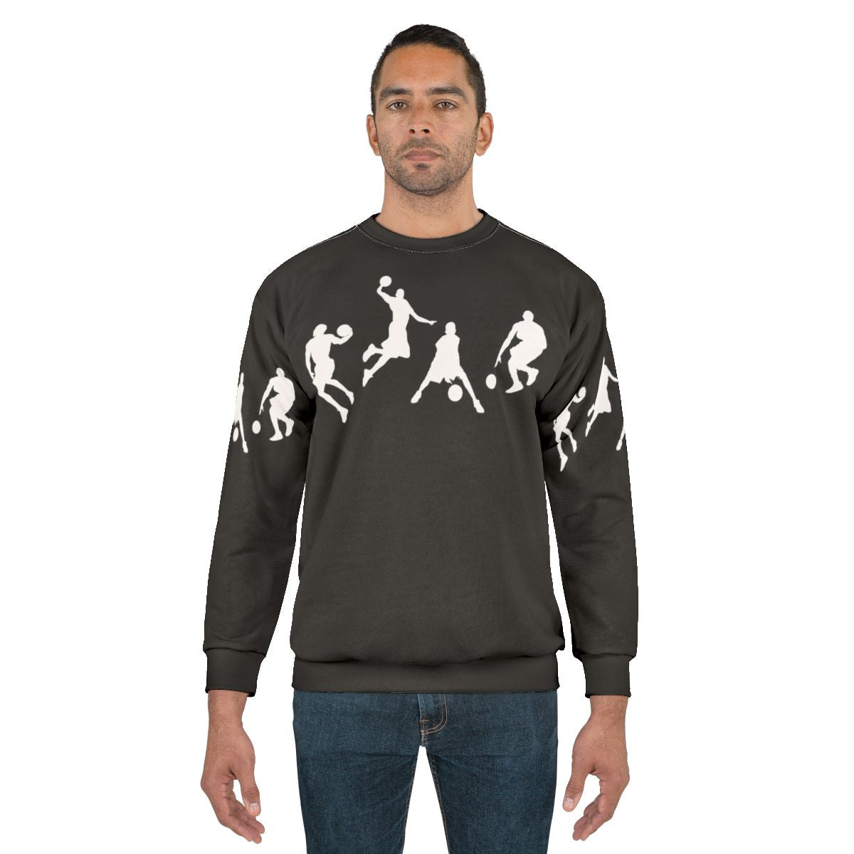 Vintage basketball player sweatshirt with Chicago Bulls graphics