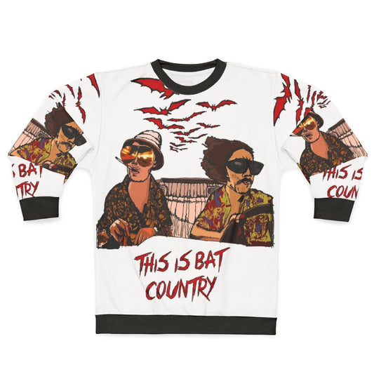 Bat Country Sweatshirt with Fear and Loathing in Las Vegas and Hunter S. Thompson inspired psychedelic design