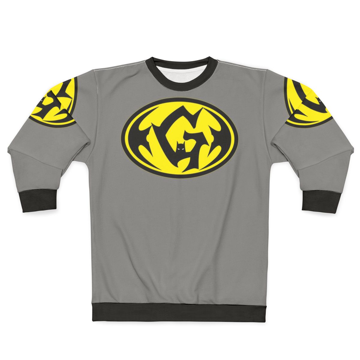 Bat letter sweatshirt with superhero alphabet design