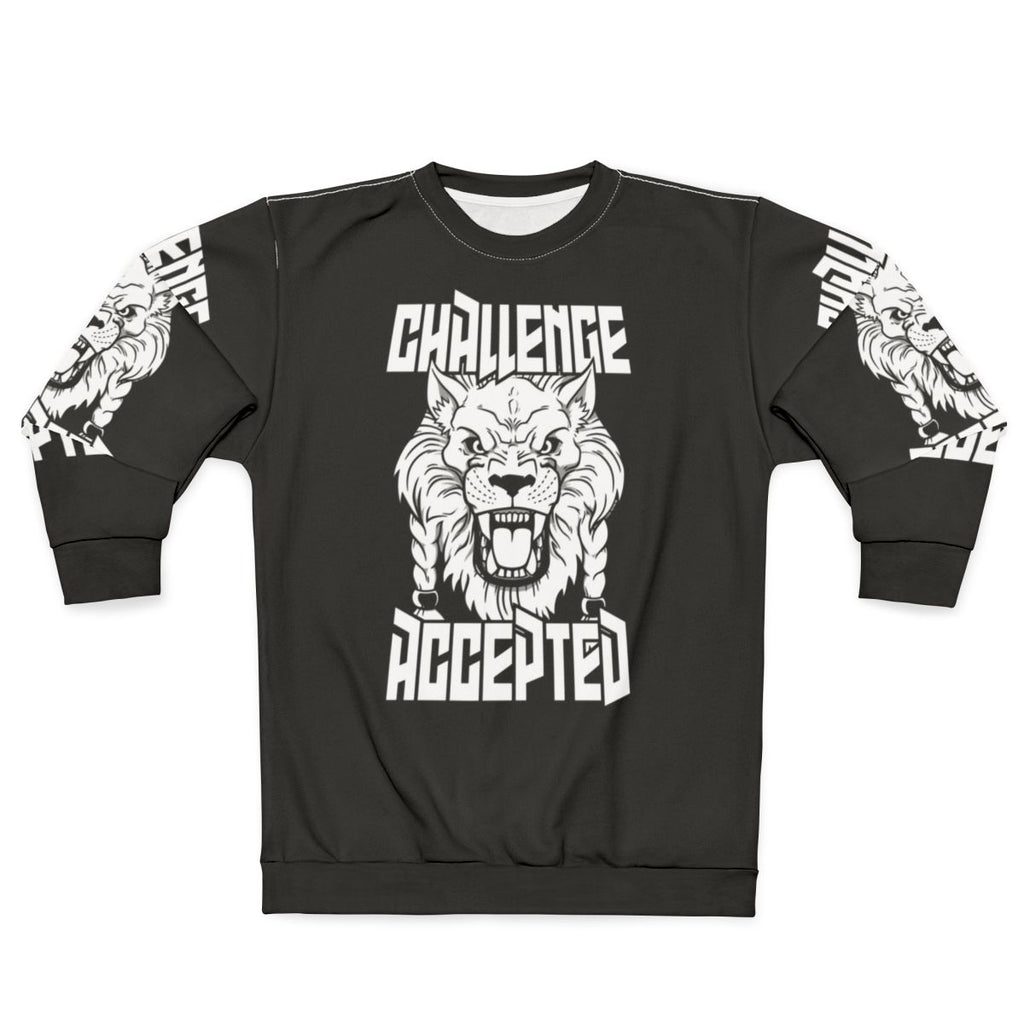Battle Beast White Sweatshirt - Iconic 80s Monster Warrior