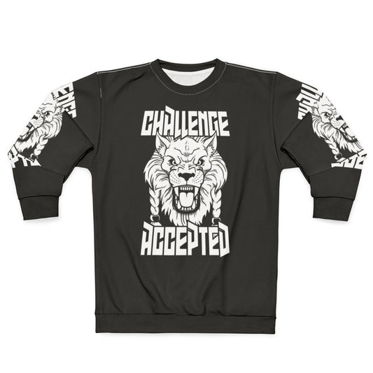 Battle Beast White Sweatshirt - Iconic 80s Monster Warrior