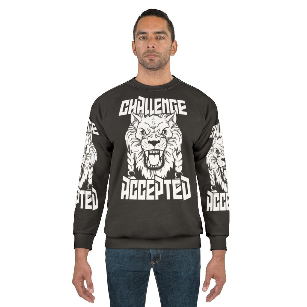 Battle Beast White Sweatshirt - Iconic 80s Monster Warrior