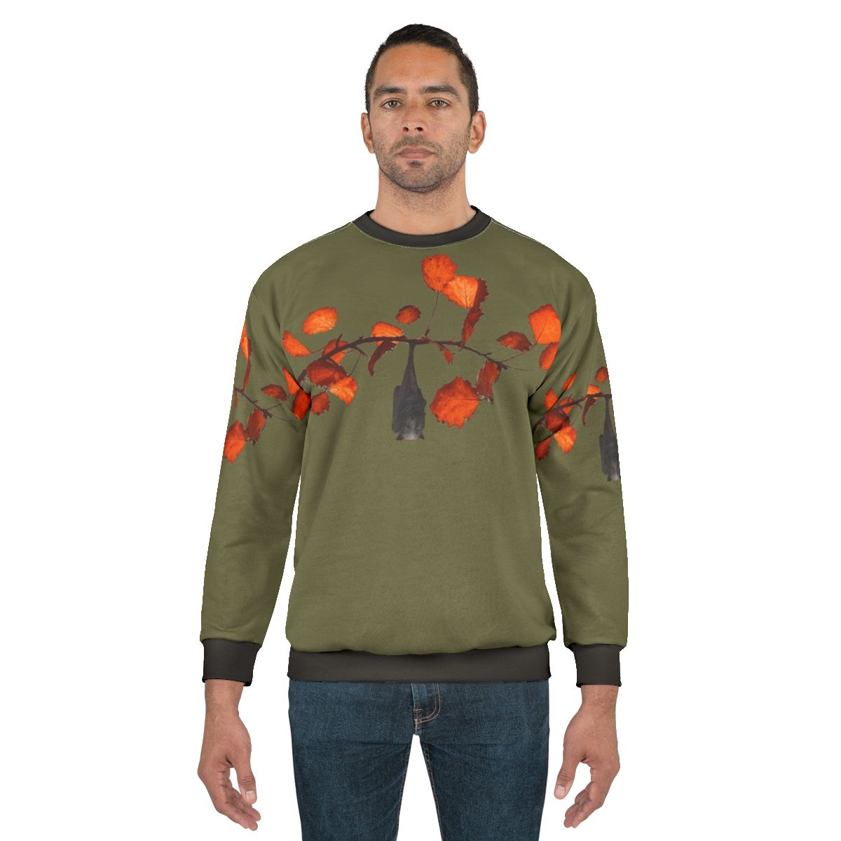 Batzilla Hanging Around Moss Green Sweatshirt