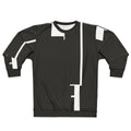 Bauhaus inspired sweatshirt with geometric face and profile design
