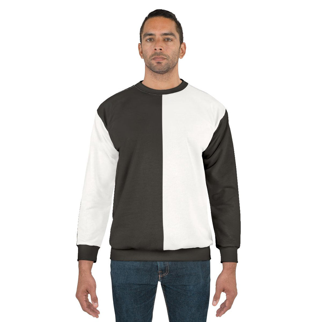 Bauhaus inspired minimalist black and white sweatshirt