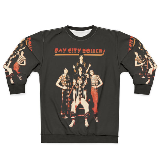 Retro Bay City Rollers sweatshirt featuring 80s glam rock band