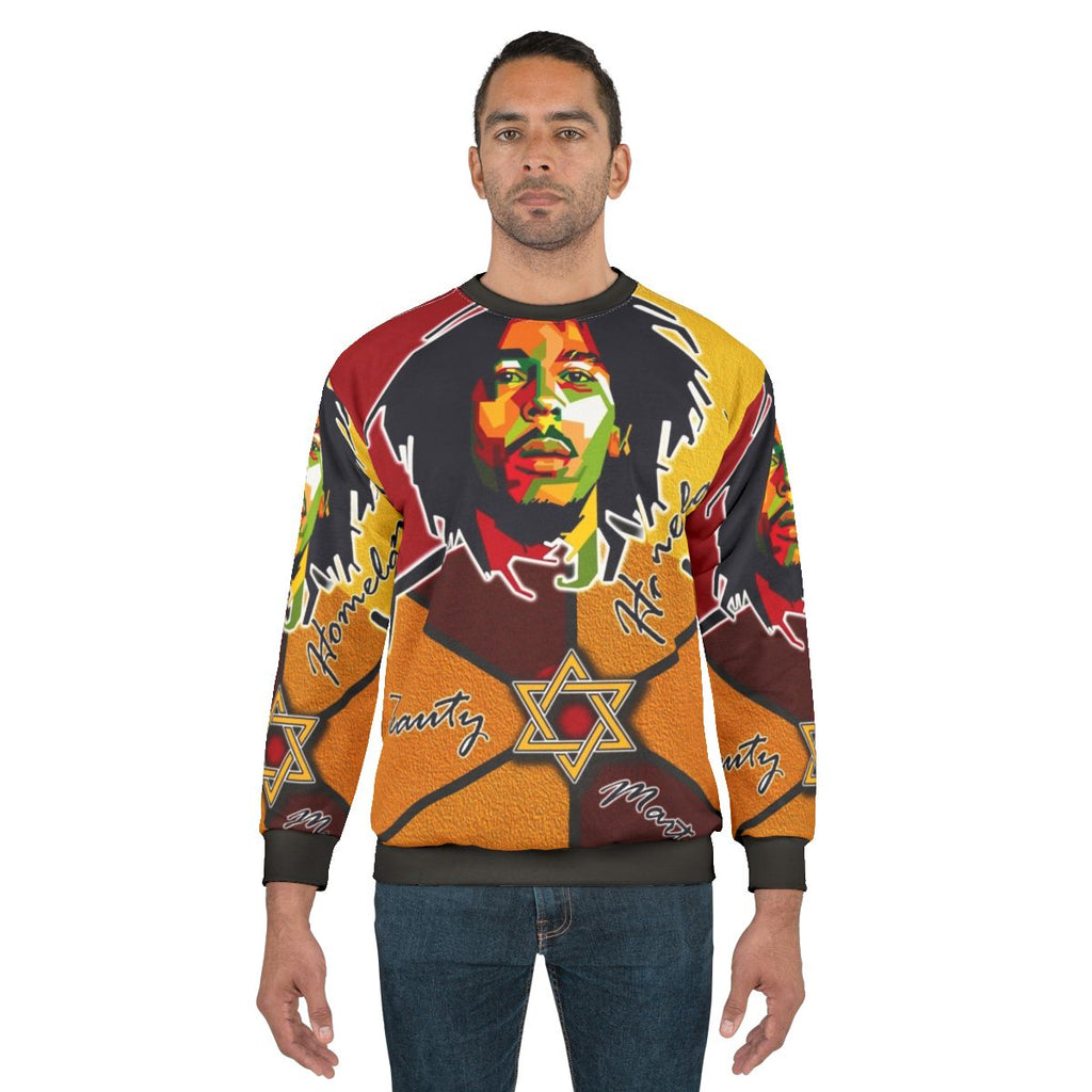 Comfortable blue cotton sweatshirt for casual streetwear