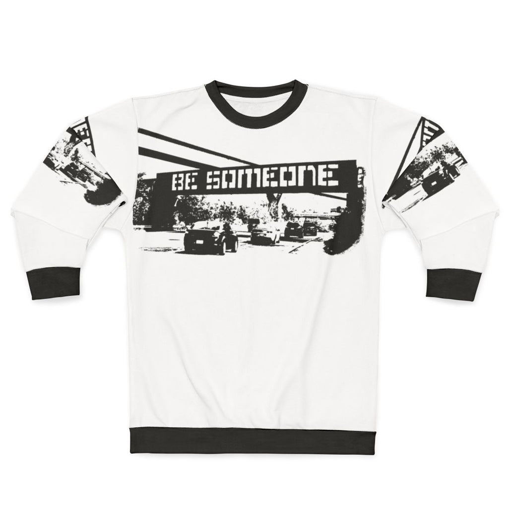 "Be Someone" Houston Sweatshirt with Graffiti-Inspired Two-Tone Design