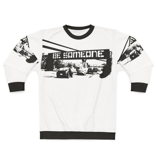 "Be Someone" Houston Sweatshirt with Graffiti-Inspired Two-Tone Design