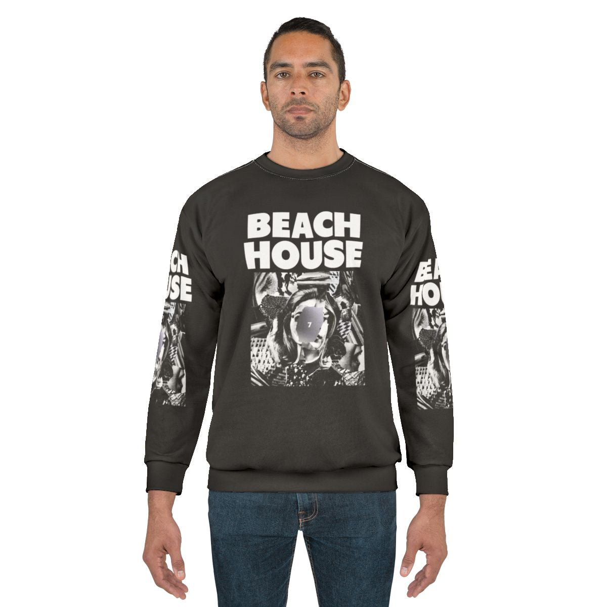 Coastal-inspired beach house sweatshirt