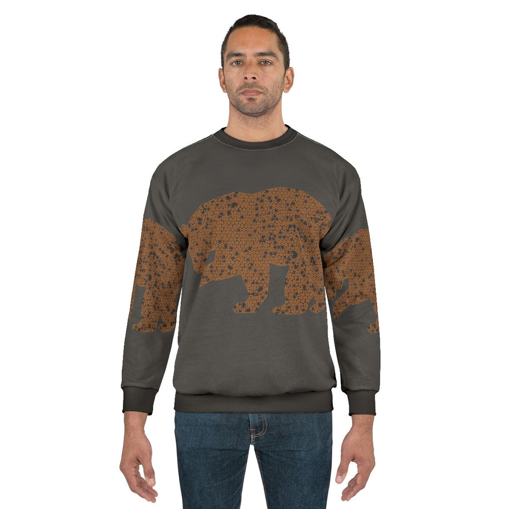 Legendary bear abstract sweatshirt with colorful nature and spirit animal design
