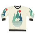 Polar bear geometric design on cozy winter sweatshirt