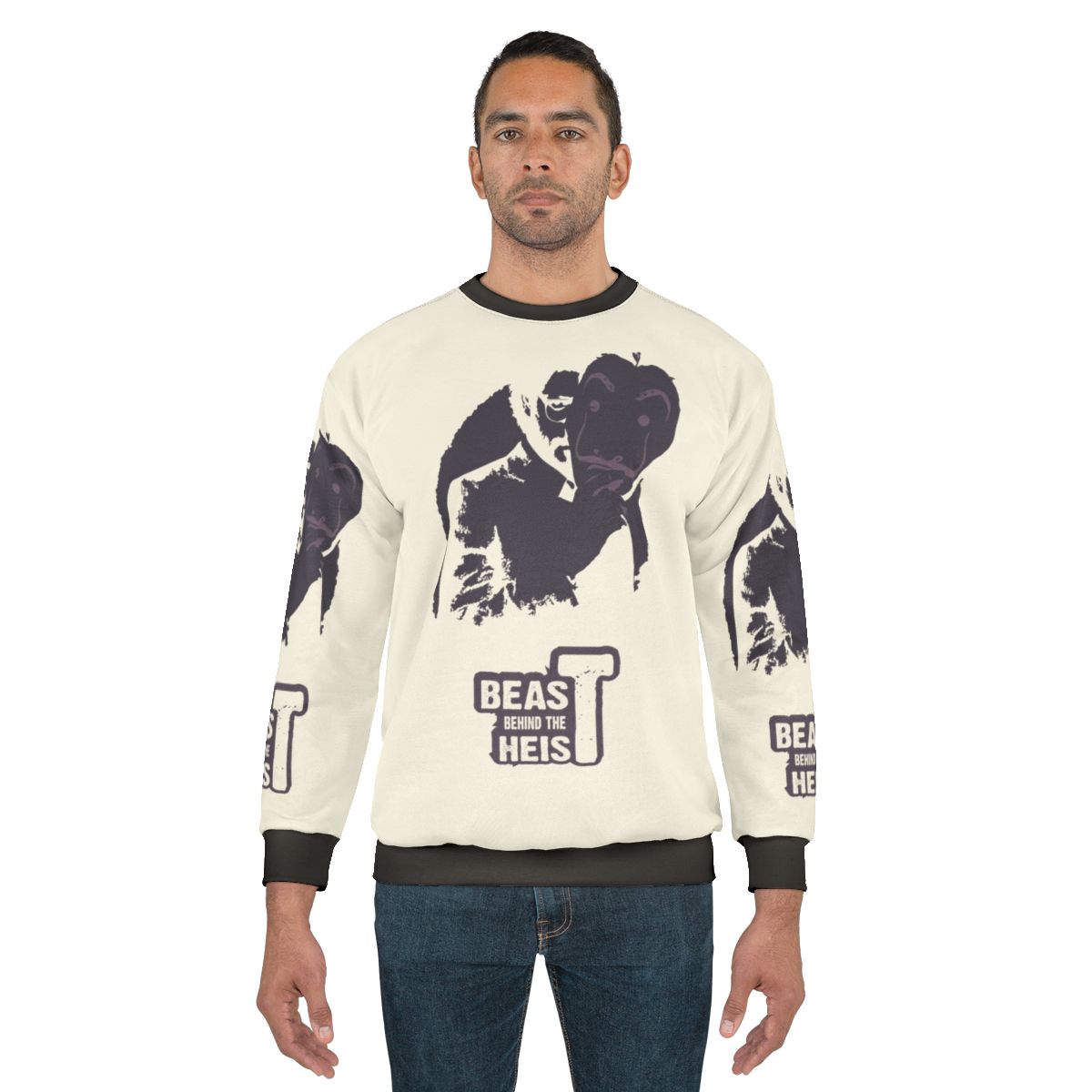 Netflix Money Heist inspired "Beast Behind the Heist" sweatshirt