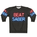 Beat Saber VR Sweatshirt with Neon Cubes and Cyberpunk Design