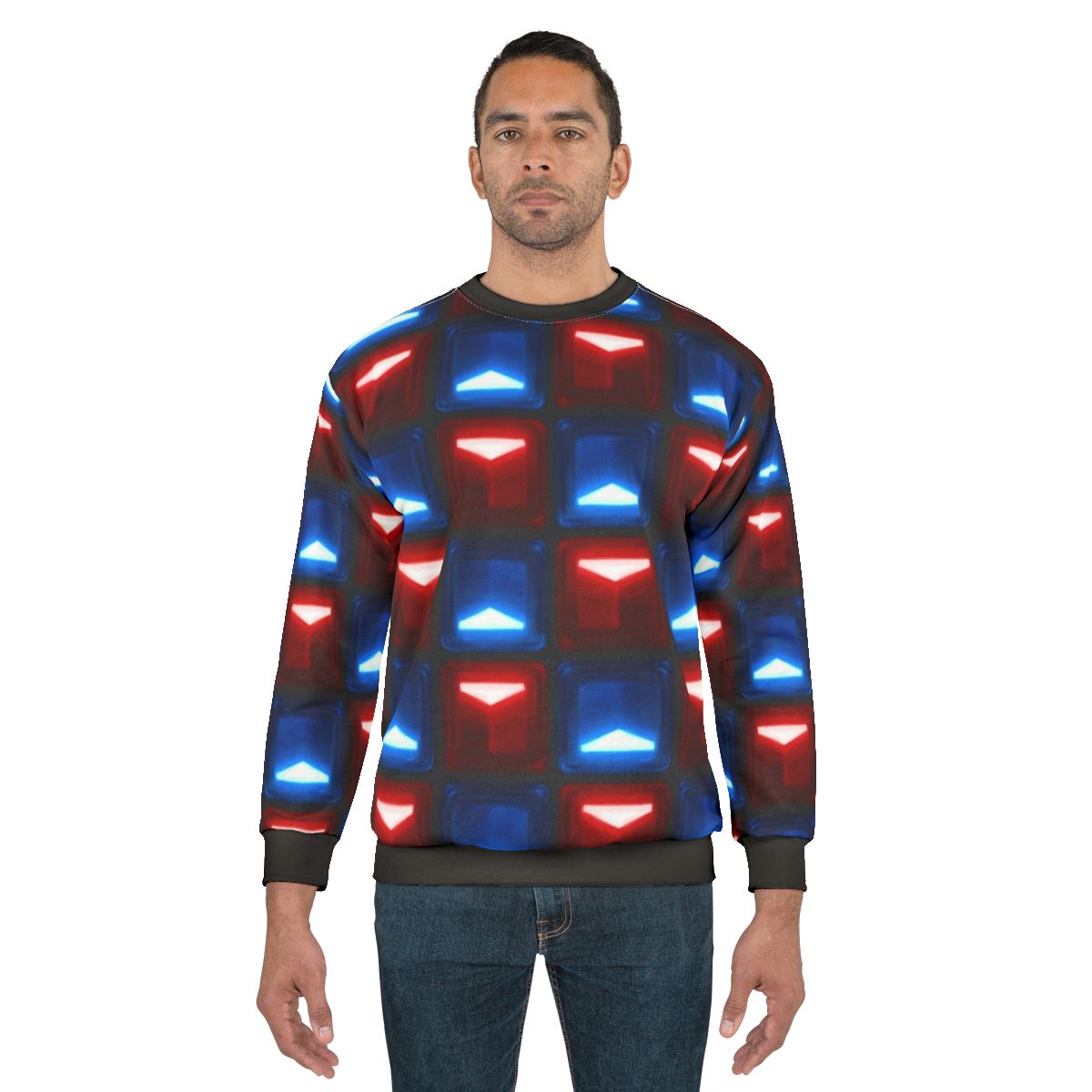 Beat Saber V2 Block Pattern Sweatshirt for Virtual Reality Gamers
