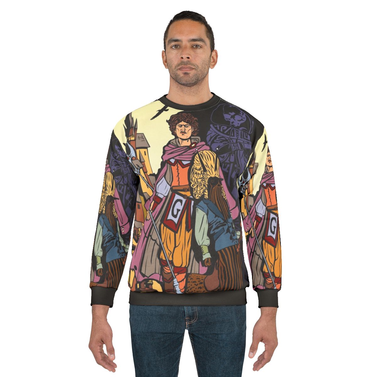 Dungeons and Dragons Sweatshirt with Dragon Shadows Design