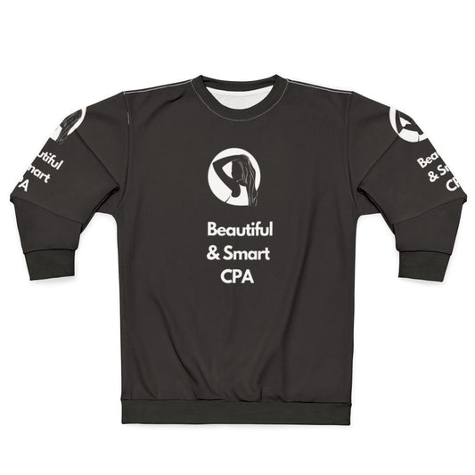 Stylish CPA sweatshirt featuring accounting and bookkeeping design