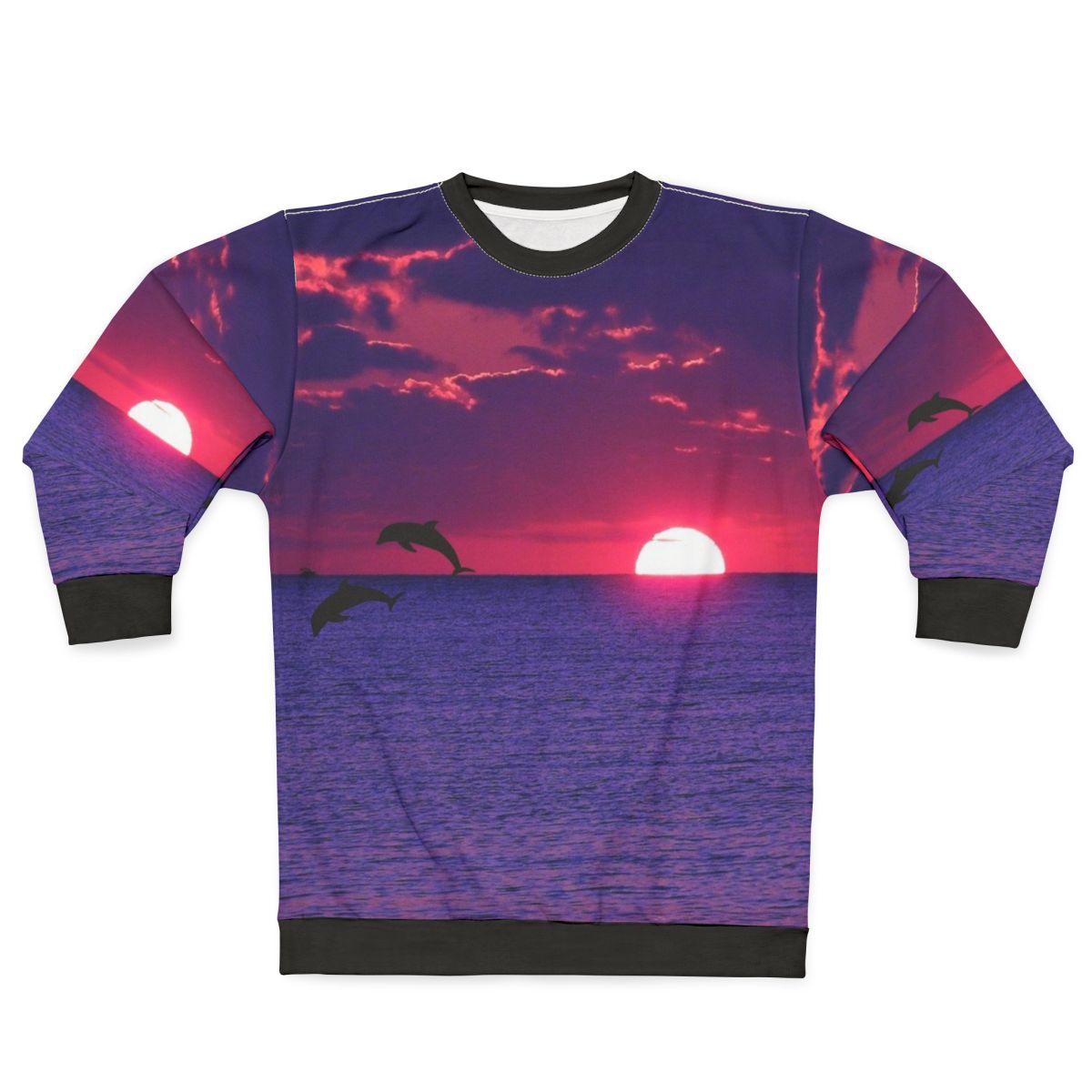 Bright colorful sunset beach sweatshirt