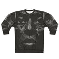 Stylish jazz-inspired sweatshirt featuring a music theme
