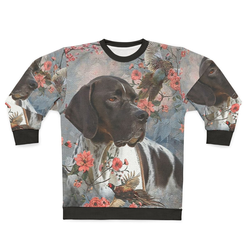 Pointer dog with pheasants on sweatshirt