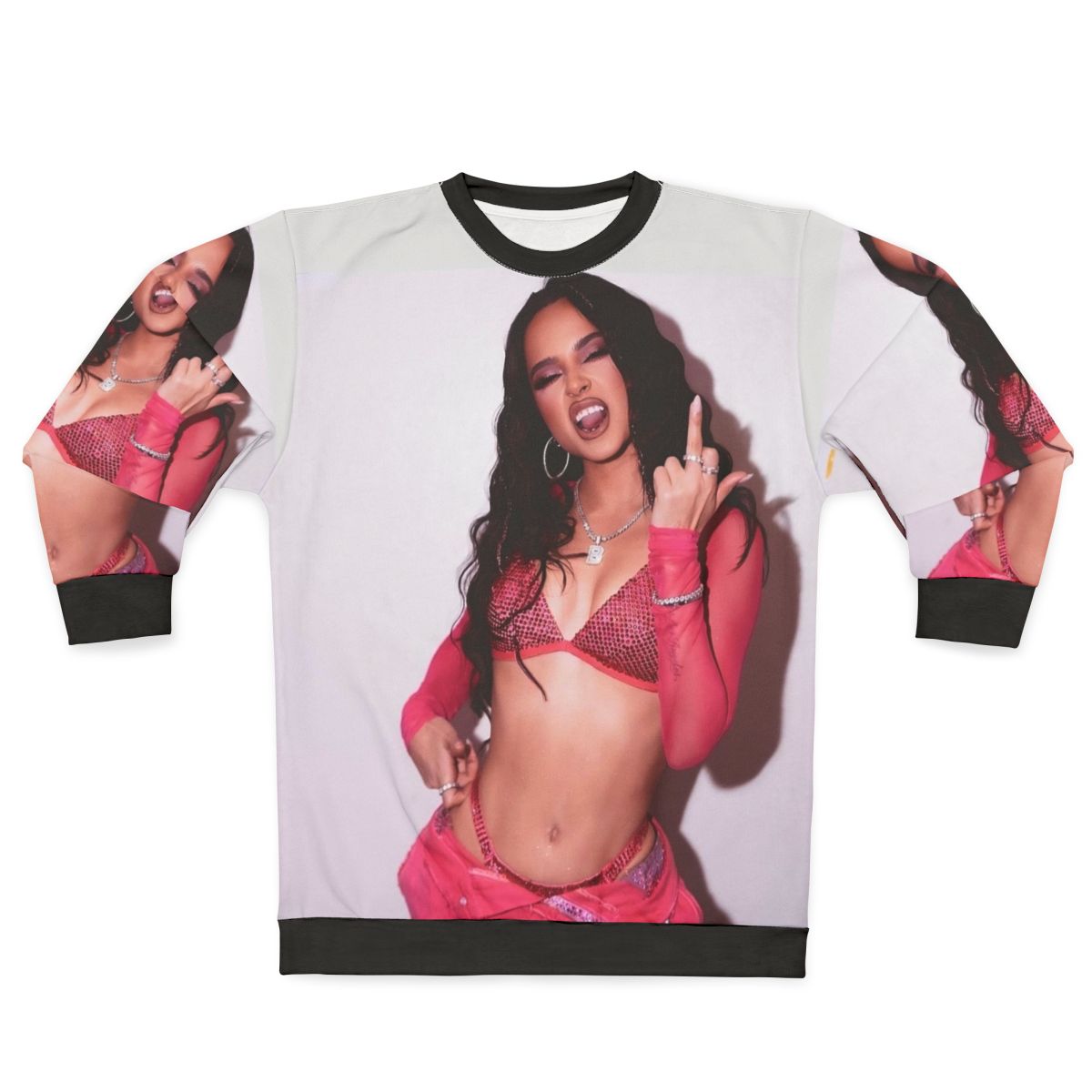 Becky G graphic sweatshirt featuring urban streetwear design