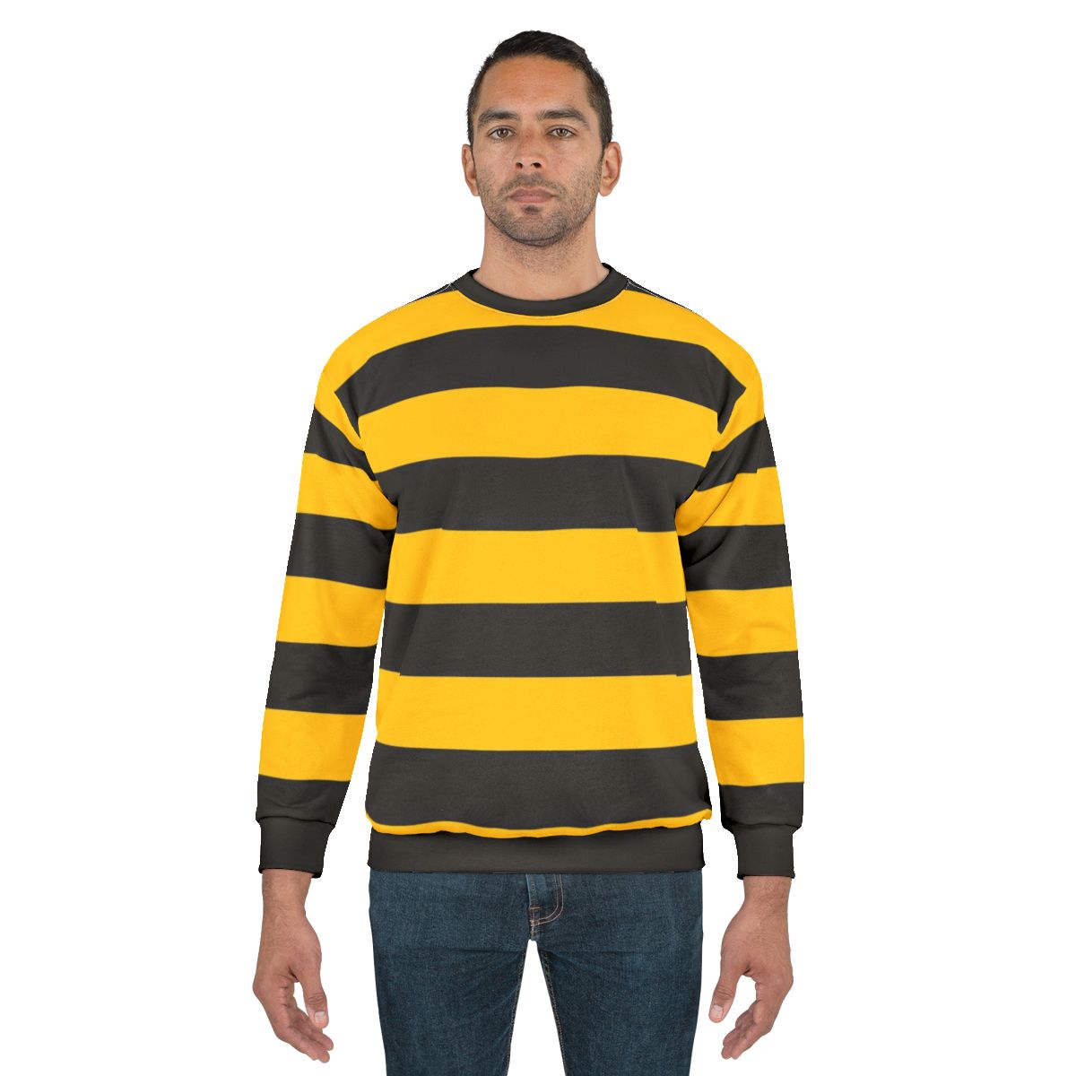 Bees yellow black stripes sweatshirt