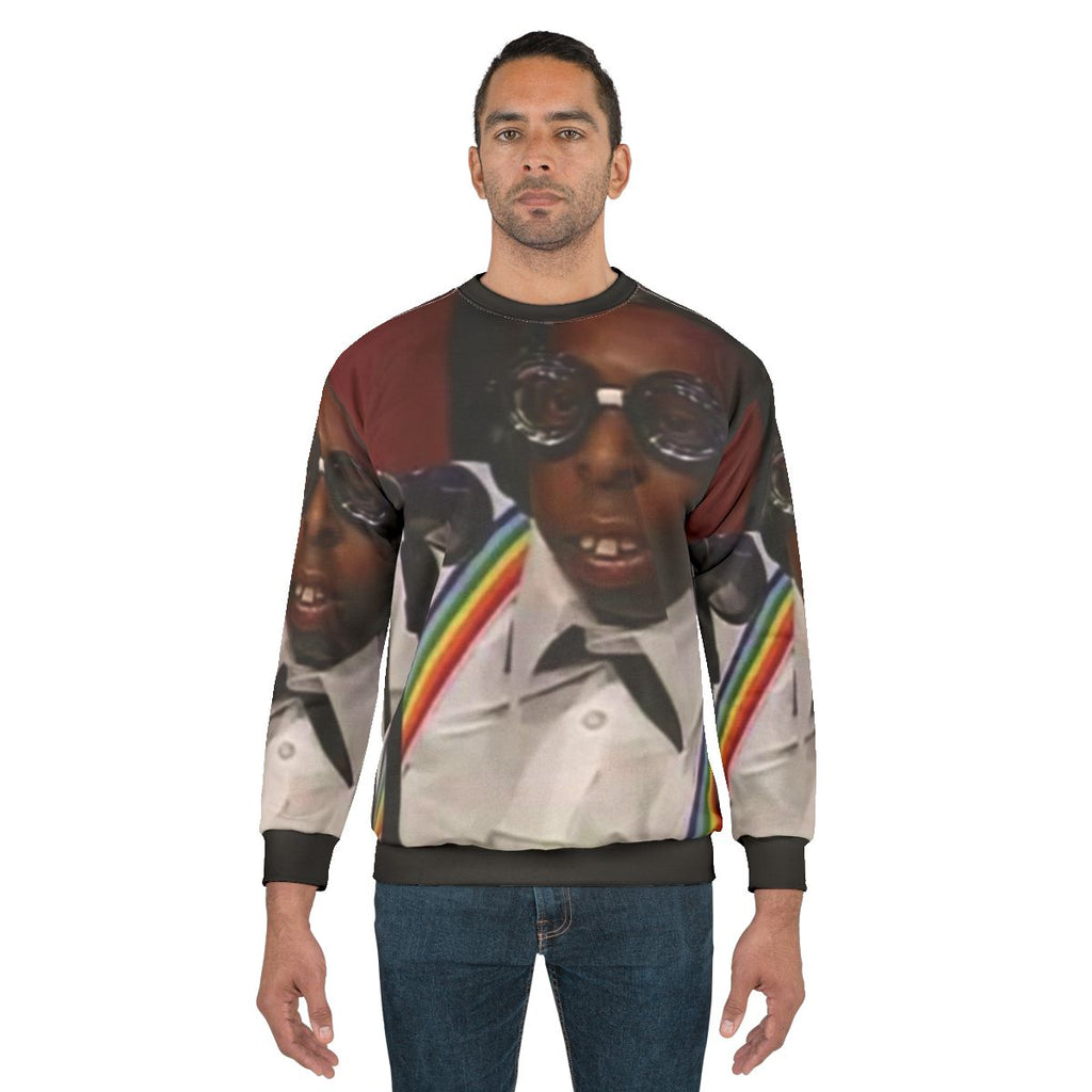 Beetlejuice Green Sweatshirt with Lester Green and Howard Stern Design