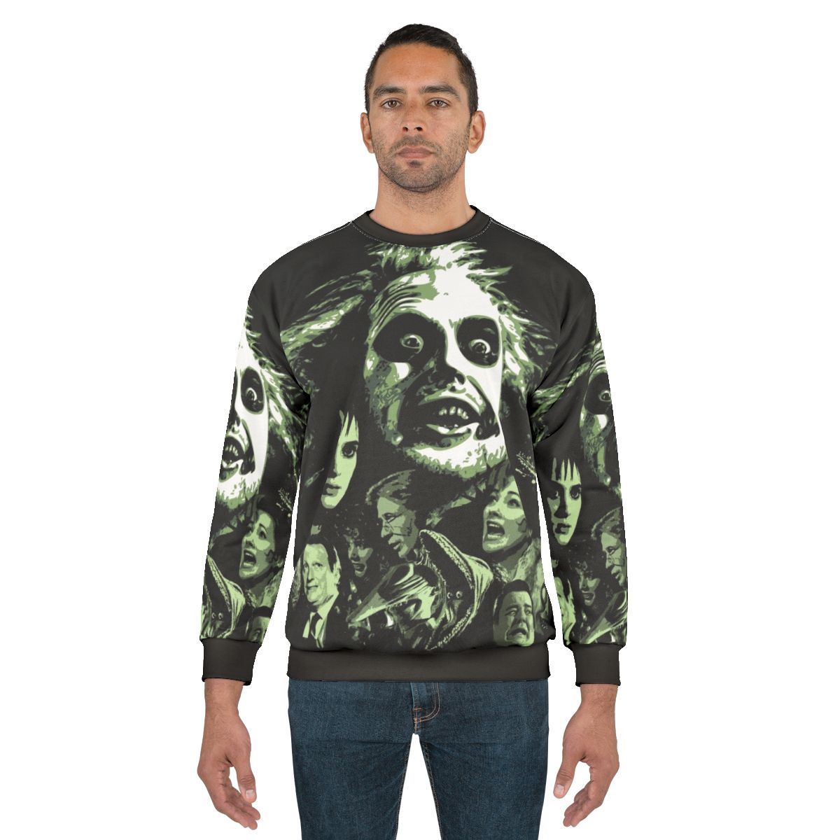 Beetlejuice themed sweatshirt with movie logo