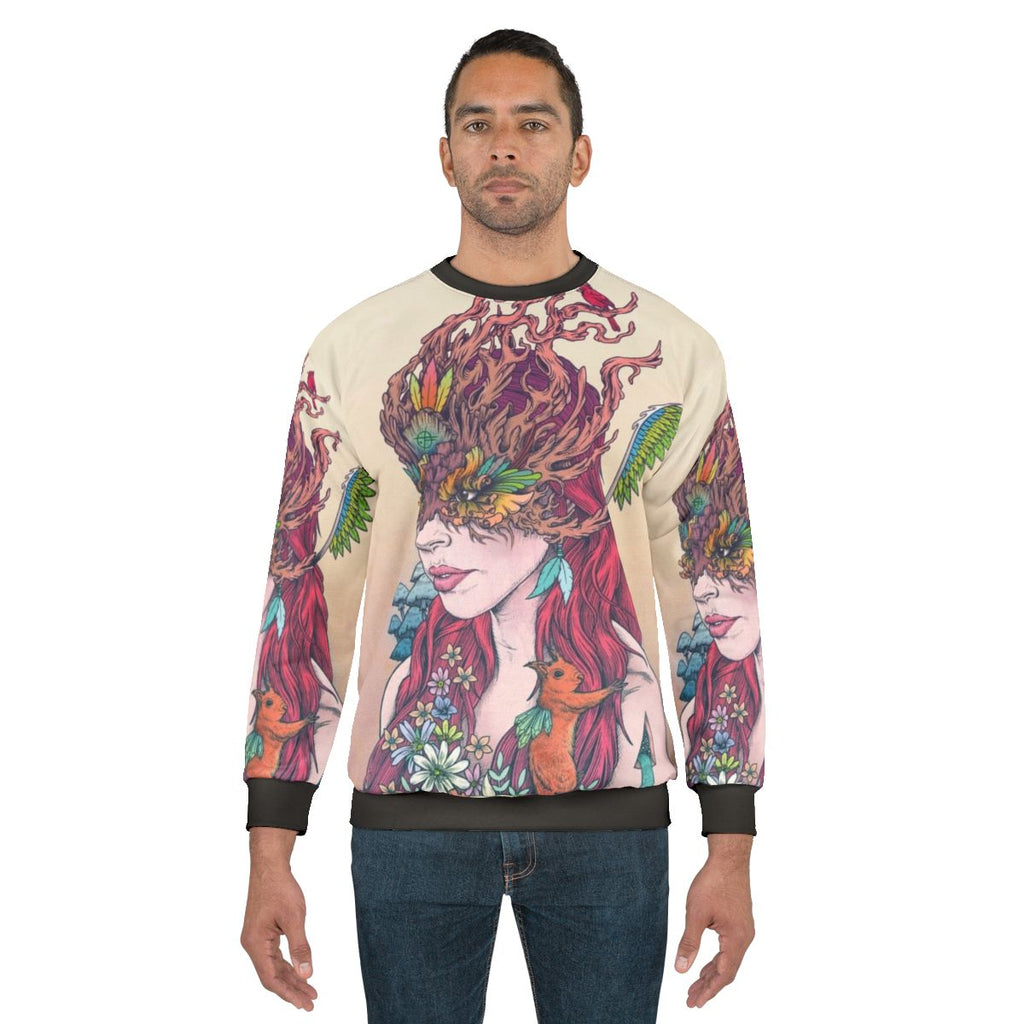 Nature-inspired "Before All Things" colorful sweatshirt
