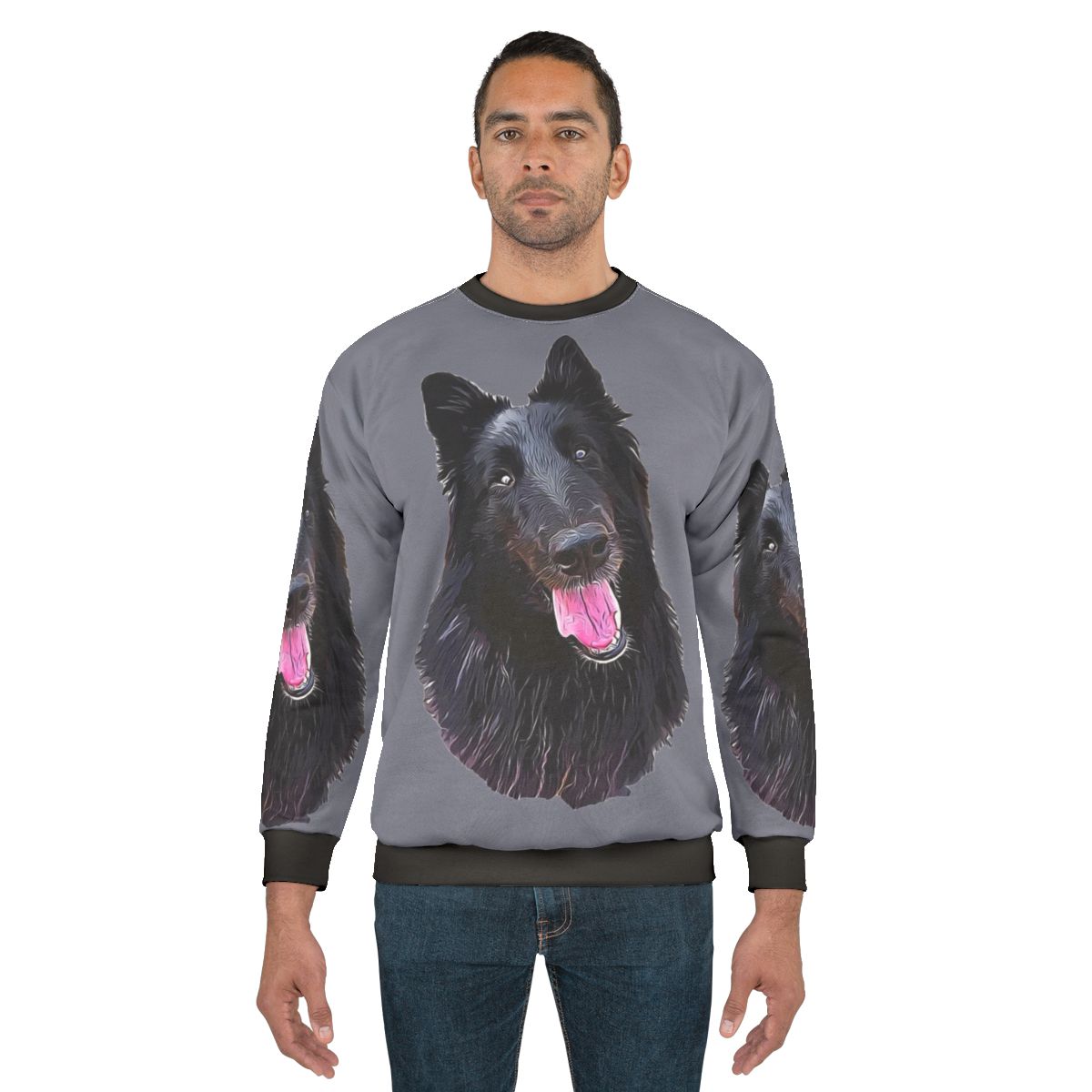 Black Belgian Shepherd Groenendael Dog Breed Sweatshirt