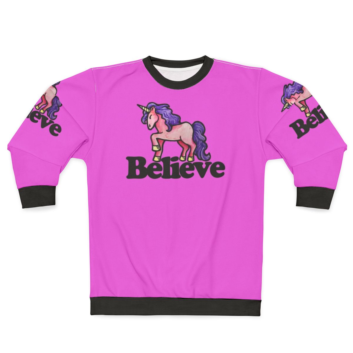Believe in Unicorns Pink Sweatshirt