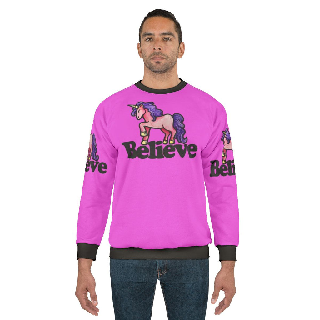 Believe in Unicorns Pink Sweatshirt