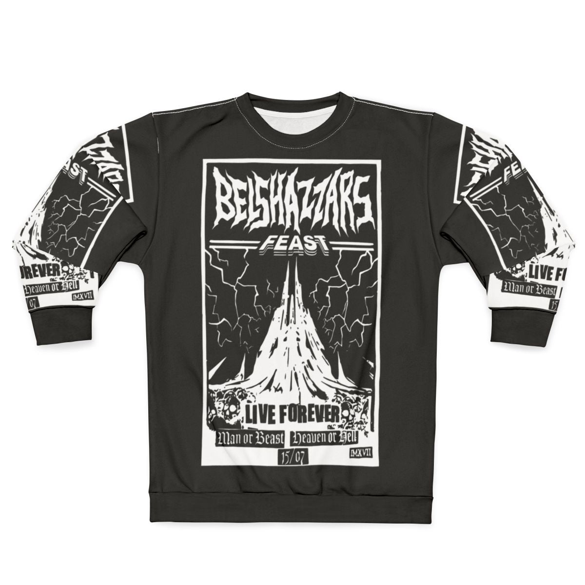 Belshazzar's Feast biblical art heavy metal sweatshirt