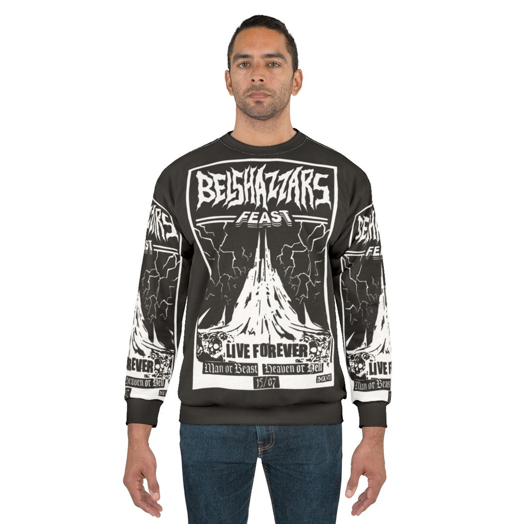 Belshazzar's Feast biblical art heavy metal sweatshirt