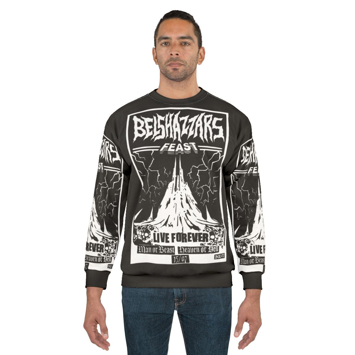 Belshazzar's Feast biblical art heavy metal sweatshirt