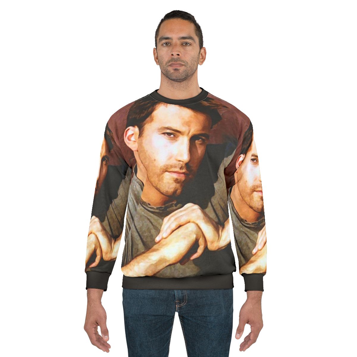Ben Affleck Wearing a Sweatshirt