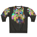 Berger de Picardie dog on a colorful splash print sweatshirt