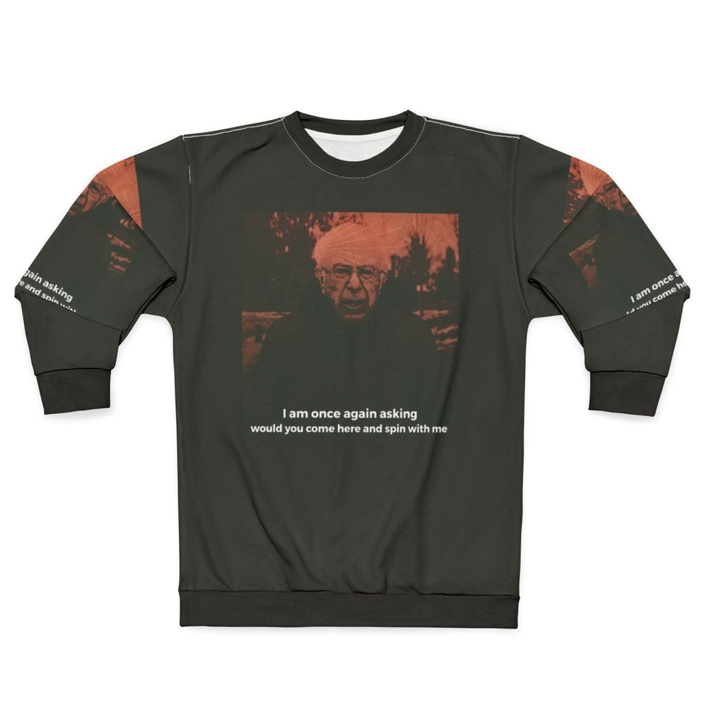 Bernie Sanders Emo Sweatshirt with Peripheral Vision Design