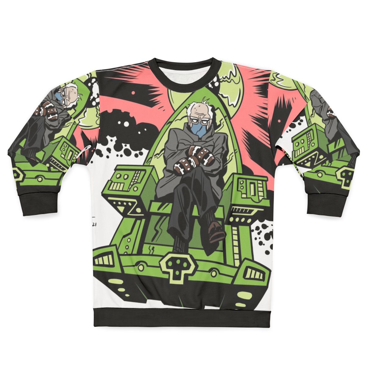 Cosmic Berntron Sweatshirt featuring Bernie Sanders comic book art